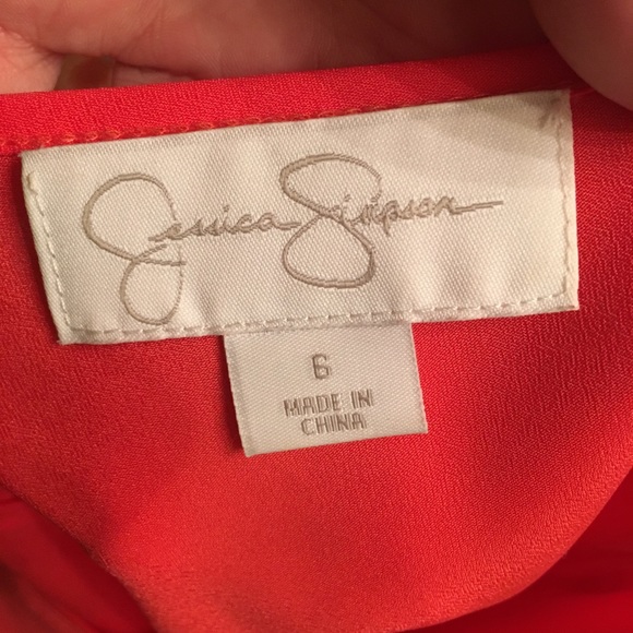 Bateau-Neck Lace Shift Dress, Coral - Picture 4 of 4